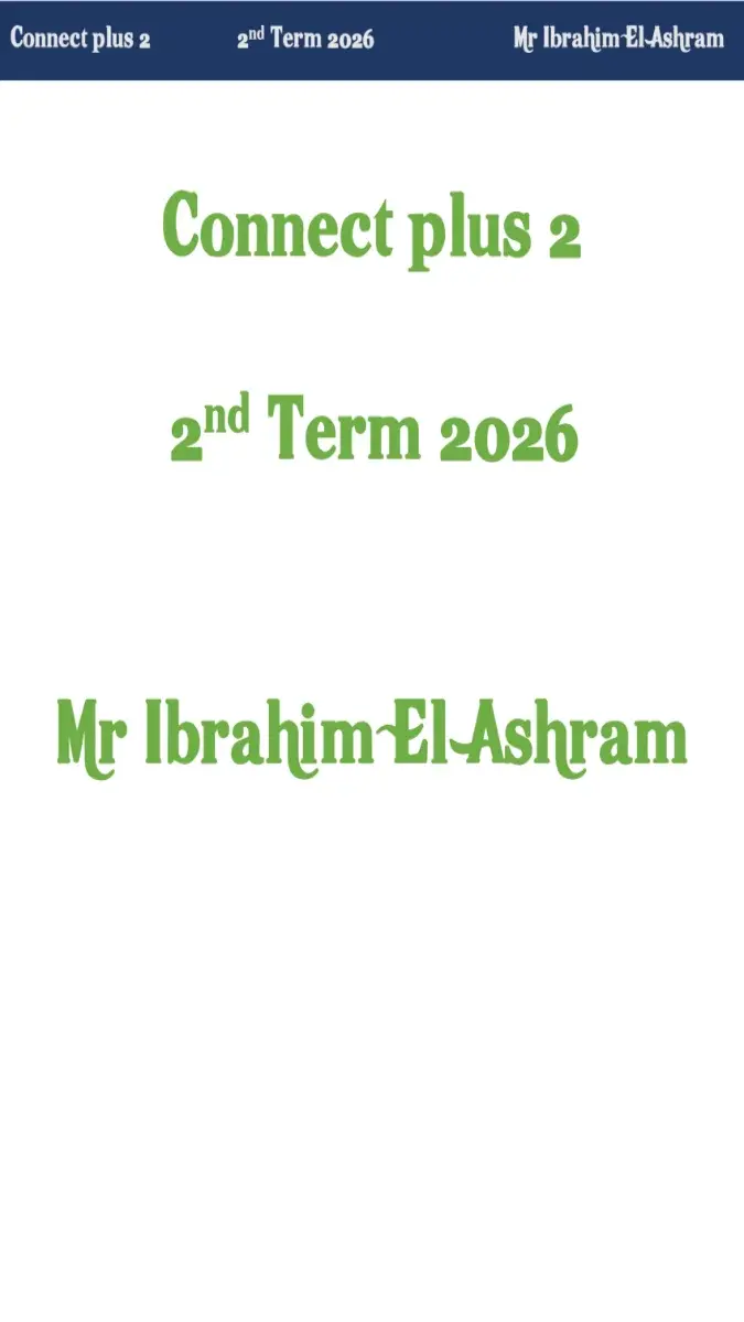 دفتر تحضير Connect Plus 2 للصف الثاني الابتدائي الترم الثاني PDF PDF