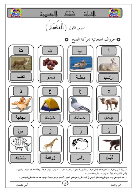تحميل كتاب القراءة المصورة لتعليم القراءة والاملاء PDF PDF