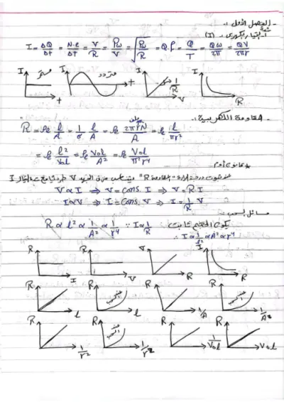 اهم التريكات و القوانين لباب الكهربيه -فيزياء الصف الثالث الثانوي PDF