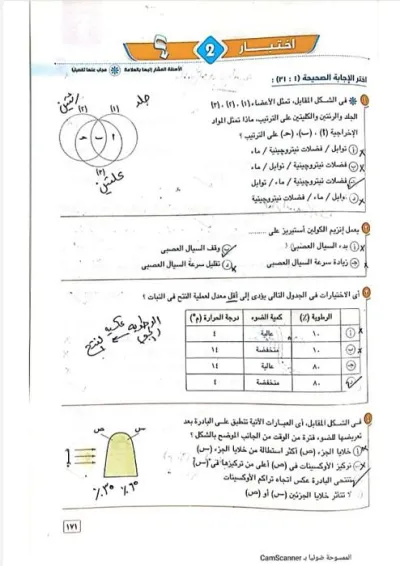حل 10 اختبارات عامة على المنهج أحياء 2 ثانوي ترم 2 PDF