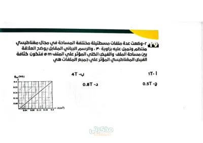 اختبار علي نصف الكهربية للصف الثالث الثانوي الترم الاول PDF