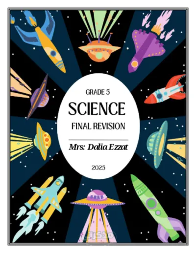 مراجعه نهائيه science للصف الخامس الابتدائي الترم الاول 2025 PDF