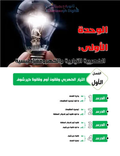 شرح وافي للفصل الأول مع أهم ملاحظات الحل والاسئلة لمادة الفيزياء للصف الثالث الثانوي PDF