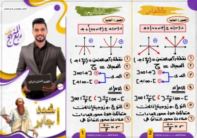 خلاصه الرسم البياني لمادة الرياضيات للصف الثاني الثانوي علمي و ادبي في صفحتين بس PDF