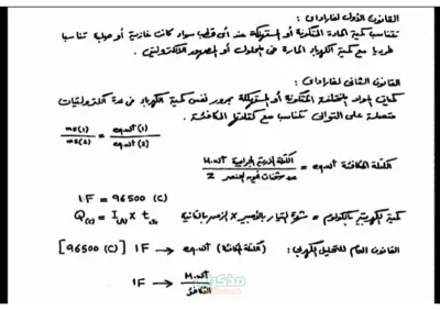 تلخيص قوانين فاراداي للفيزياء للصف الثالث الثانوي في خمس صفح بس PDF