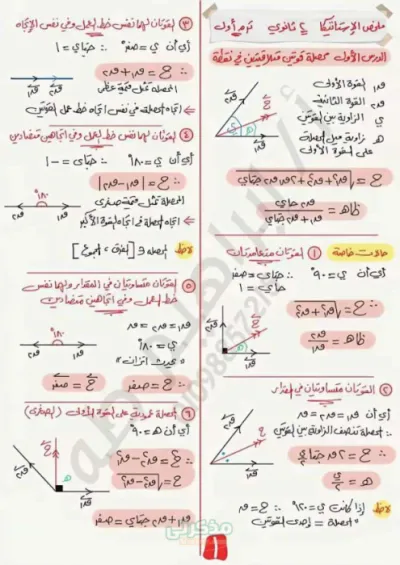 ملخص مهم جدا  قوانين استاتيكا في 3ورقات تانيه ثانوي ترم اول PDF