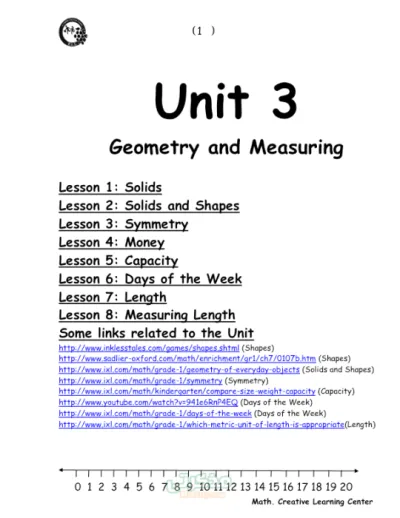 شرح ماث الصف الاول الابتدائي الترم الثاني PDF