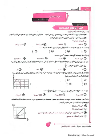 ملخص مسائل فيزياء كتاب نيوتن الصف الثاني الثانوي الترم الاول PDF