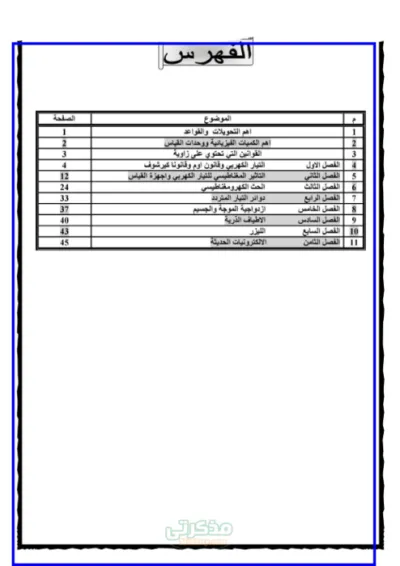 مذكرة شرح طرق حل مسائل الفيزياء للصف الثالث الثانوي PDF