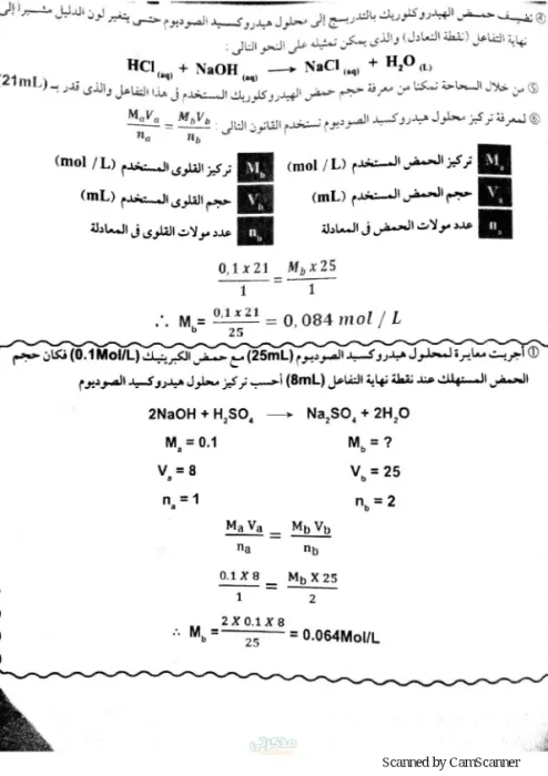 جميع افكار مسائل منهج الكيمياء الصف الثالث الثانوي PDF