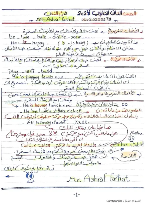 أقوى مراجعة على قواعد الانجليزي لتانية ثانوي ترم 2 PDF